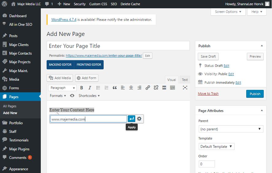 Linking in WordPress