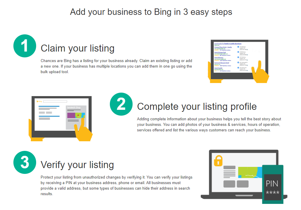 Bing places set up instructions